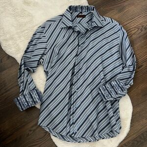 Men’s Ben Sherman blue striped shirt size XL
